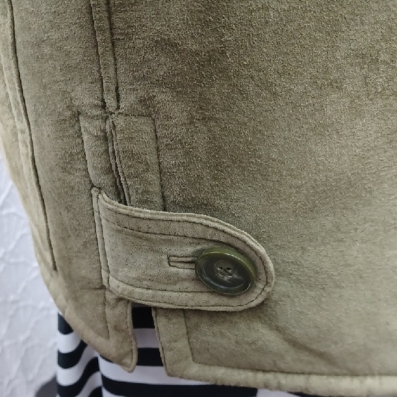 Dennis Basso Green Teddy Jacket with Plush Collar - Picture 7 of 13